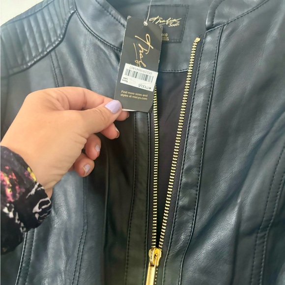 Brand new vegan leather jacket Macy’s XL - Picture 2 of 2